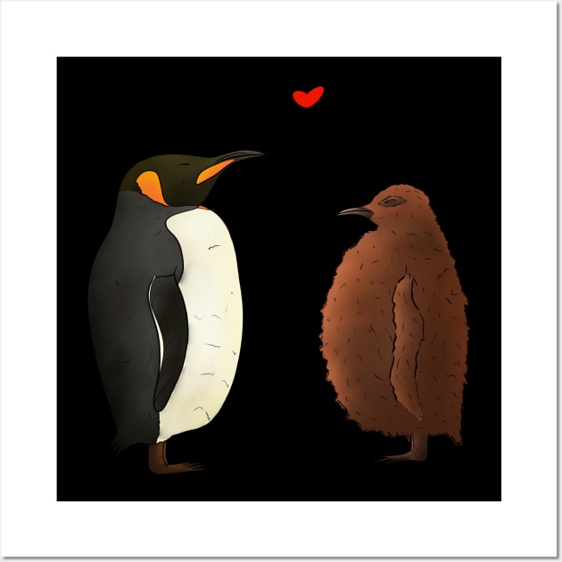 Cute sweet penguins Wall Art by Elisafolisa